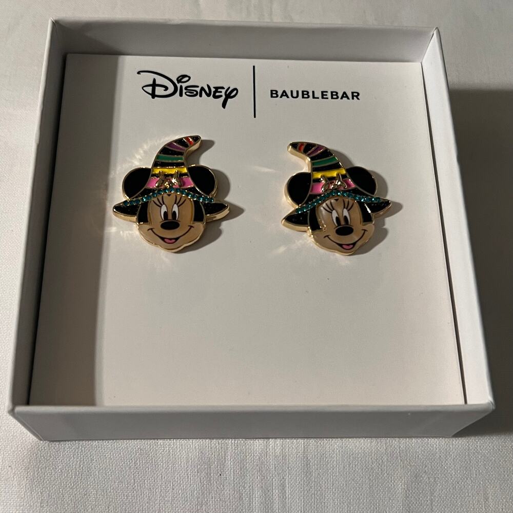 Disney Baublebar The Nightmare Before Christmas Minnie Mouse Witch Post Earrings